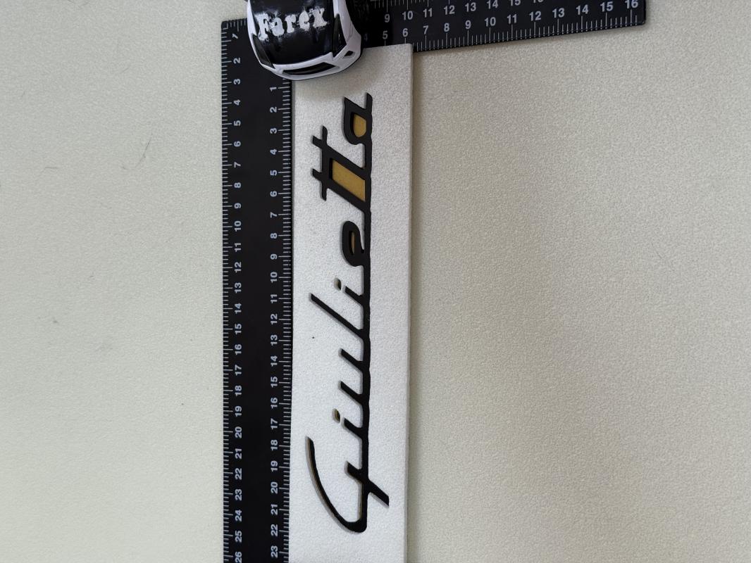 Giulietta Piano Black ABS Bagaj Yazısı 3M 3D ABS