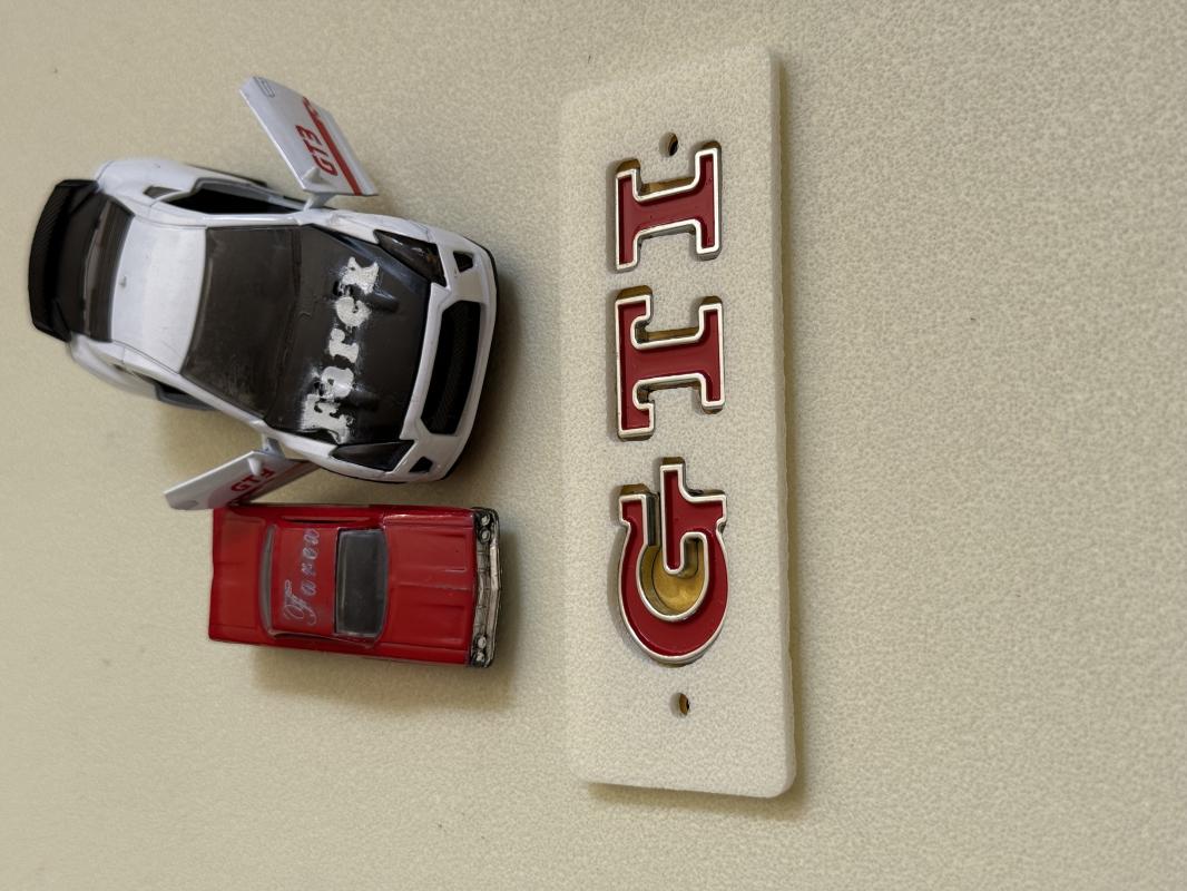 GTI Kırmızı Bagaj Yazısı 3M 3D ABS