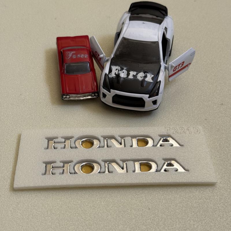 Honda Krom Çamurluk Yazısı Seti 2’li 3M 3D ABS