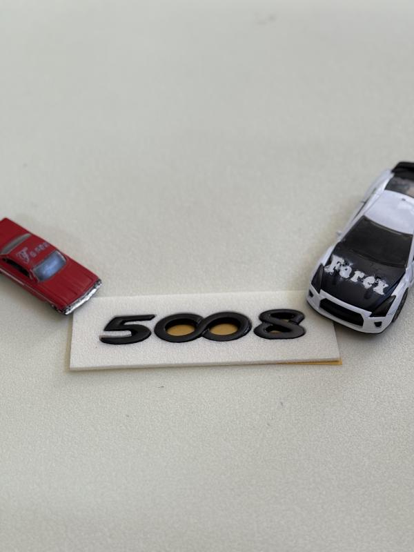 5008 Piano Black Ön Kaput ve Bagaj Yazısı 3M 3D ABS (1 Adet)