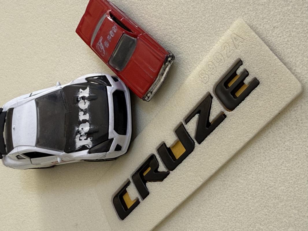 Cruze Piano Black Bagaj Yazısı Küçük Boy 3M 3D ABS
