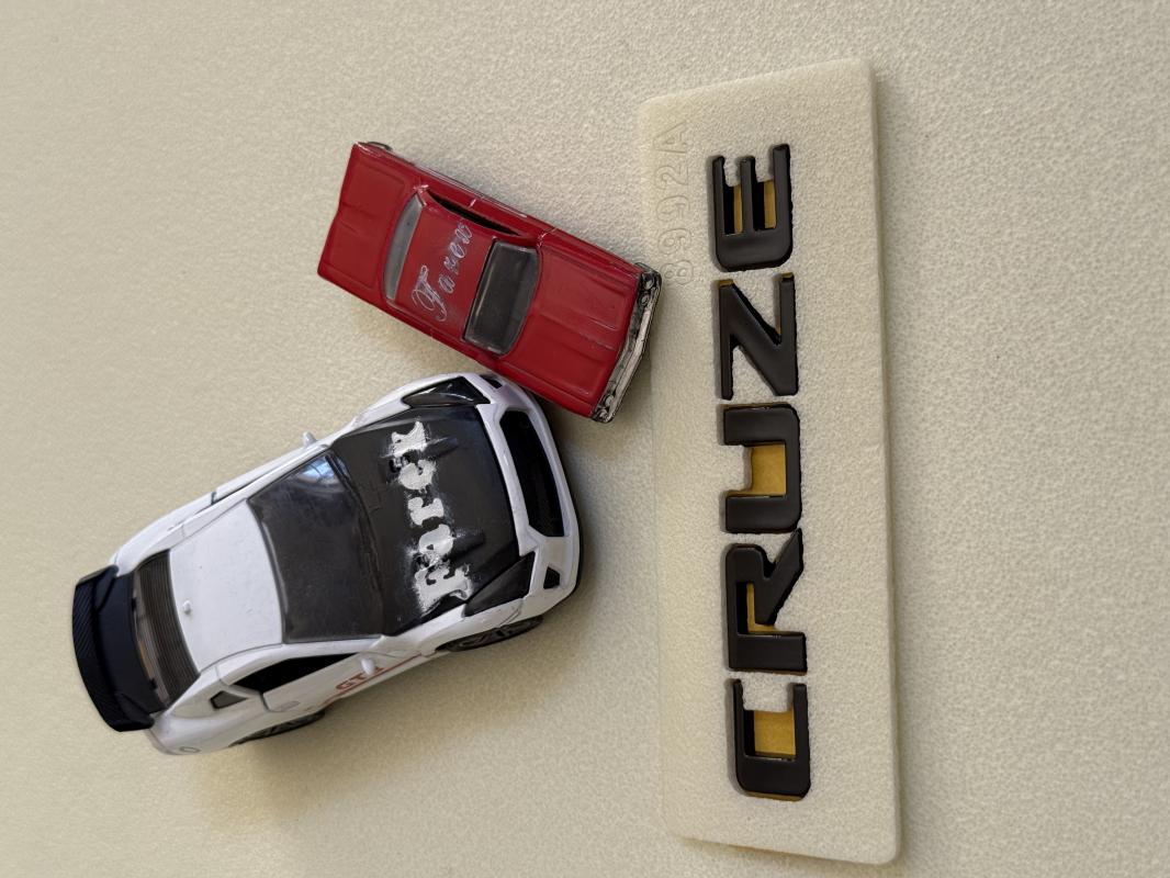 Cruze Piano Black Bagaj Yazısı Küçük Boy 3M 3D ABS