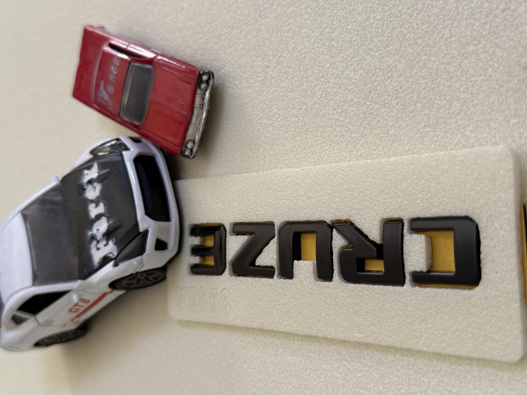 Cruze Piano Black Bagaj Yazısı Küçük Boy 3M 3D ABS