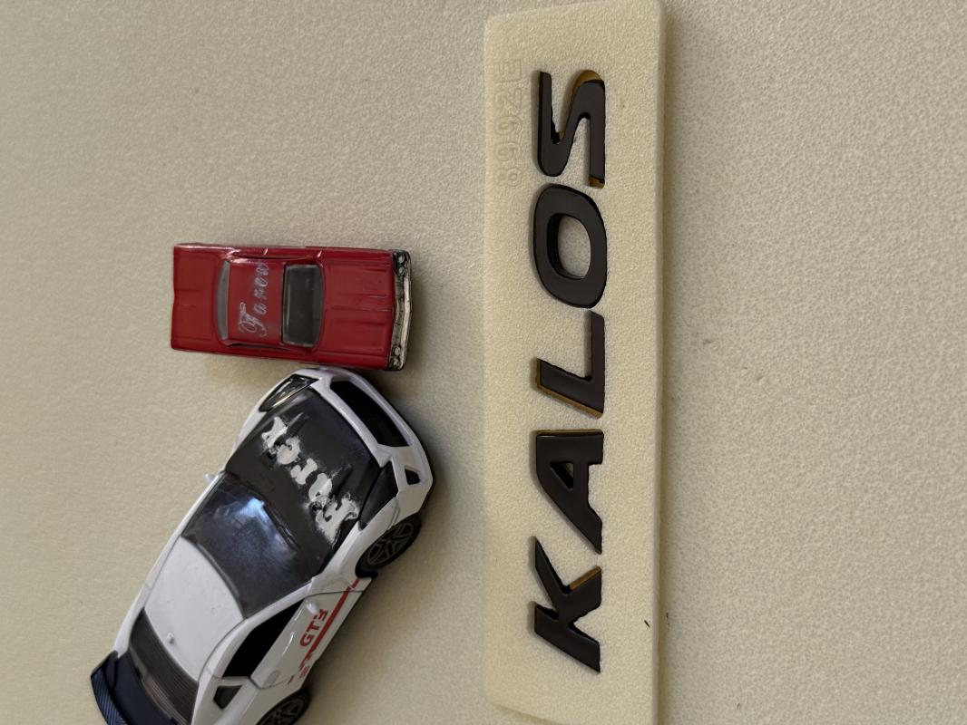 Kalos Piano Black Bagaj Yazısı 3M 3D ABS