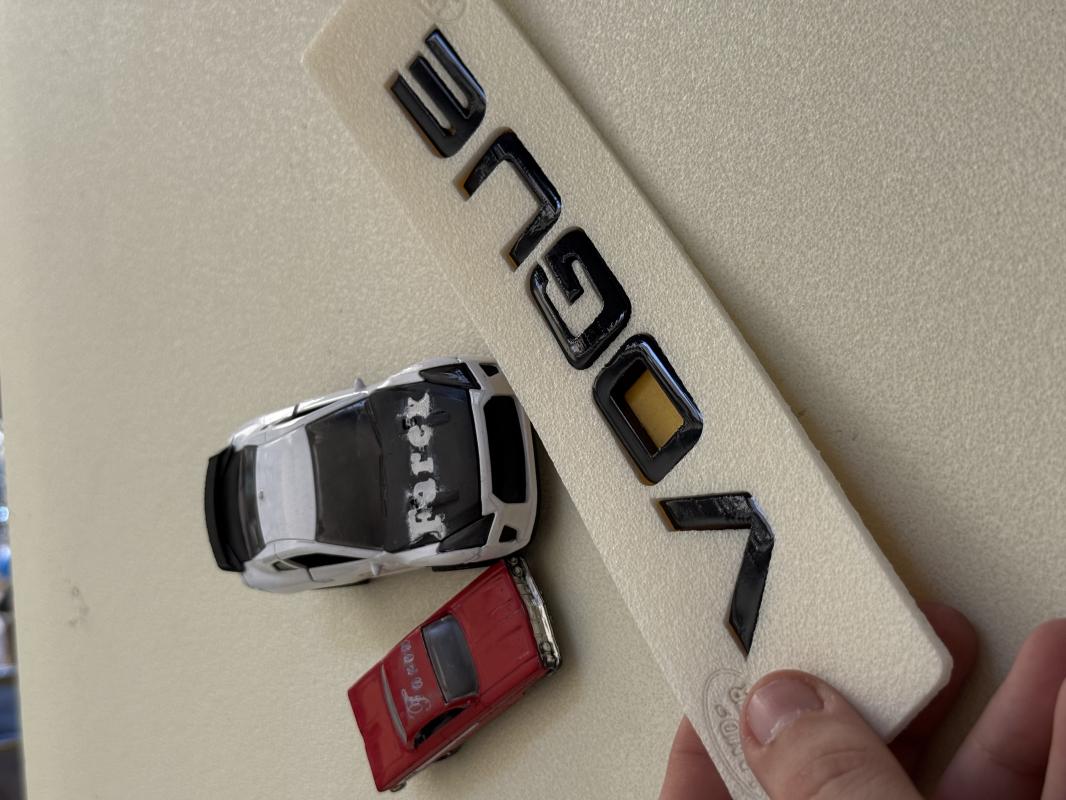 Vogue Piano Black Bagaj Yazısı 3M 3D ABS