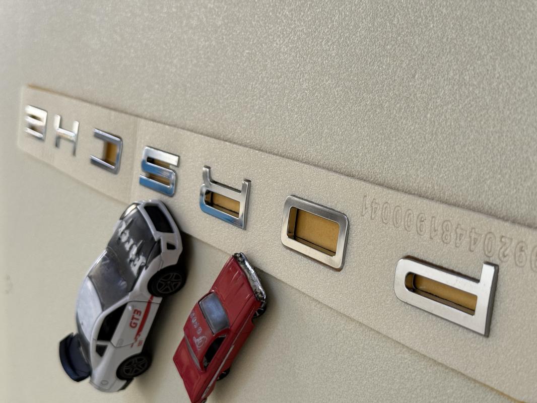 Porsche Krom Boşluklu Bagaj Yazısı 3M 3D ABS