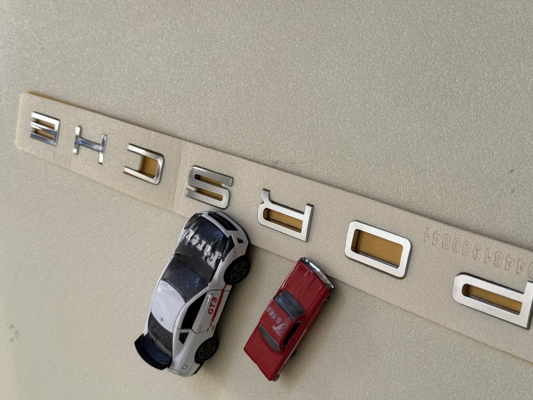 Porsche Krom Boşluklu Bagaj Yazısı 3M 3D ABS