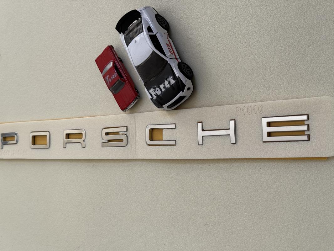 Porsche Krom Boşluklu Bagaj Yazısı 3M 3D ABS