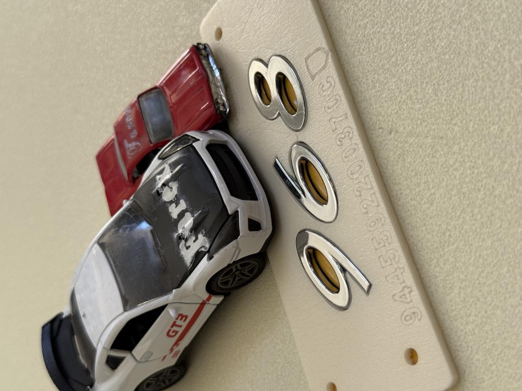 968 ( Porsche ) Krom Bagaj Yazısı 3M 3D ABS