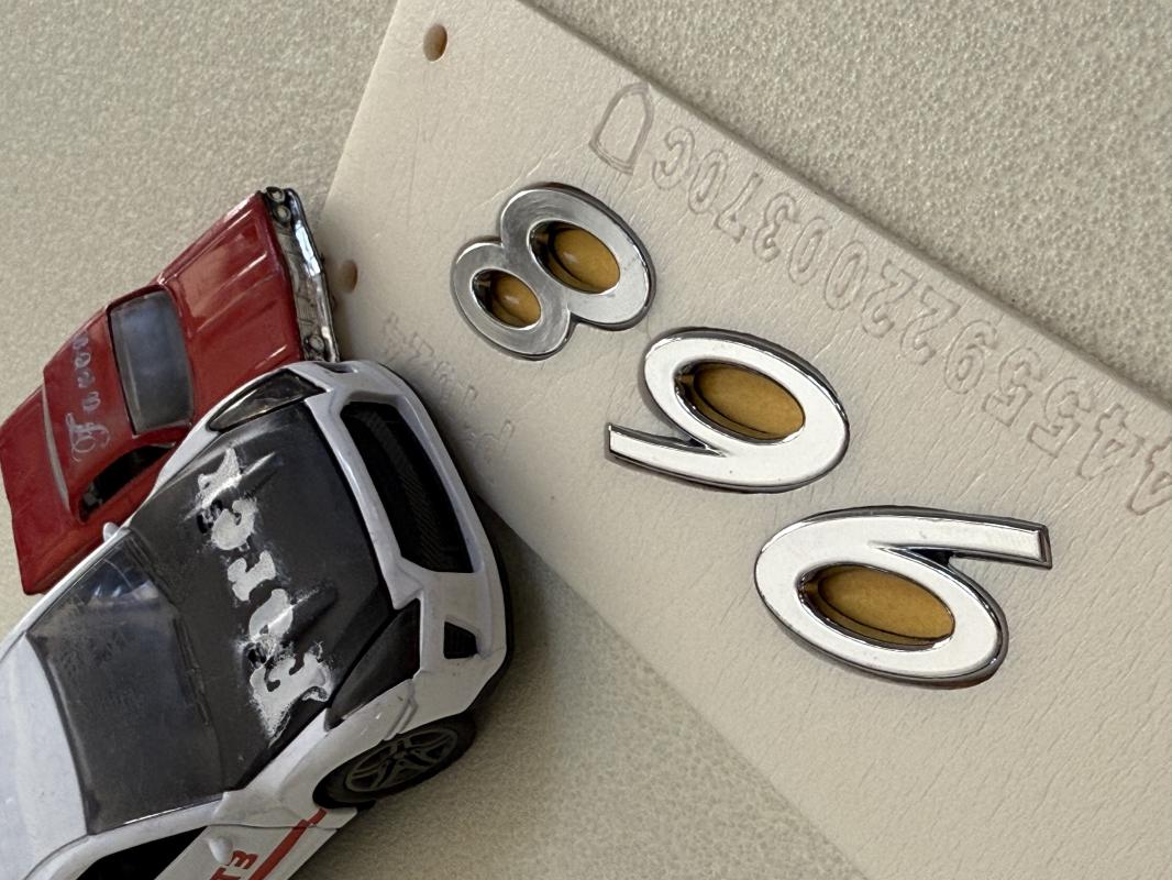 968 ( Porsche ) Krom Bagaj Yazısı 3M 3D ABS