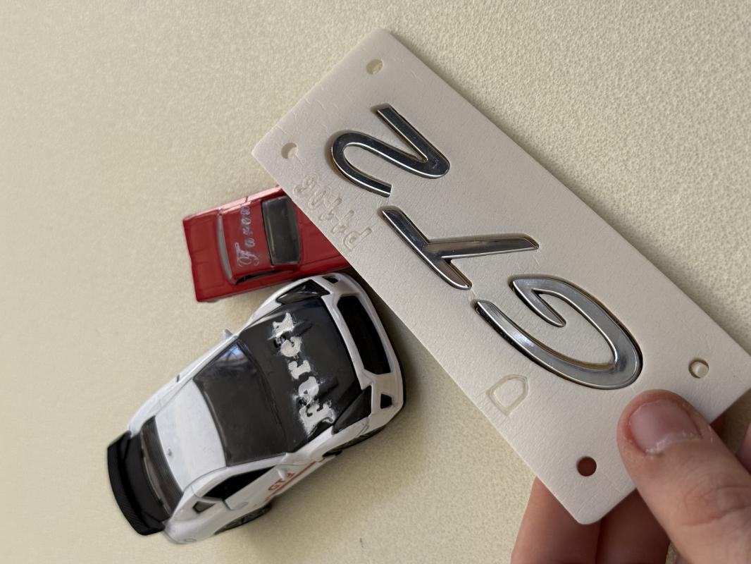 GT 2 ( Porsche ) Krom Bagaj Yazısı 3M 3D ABS