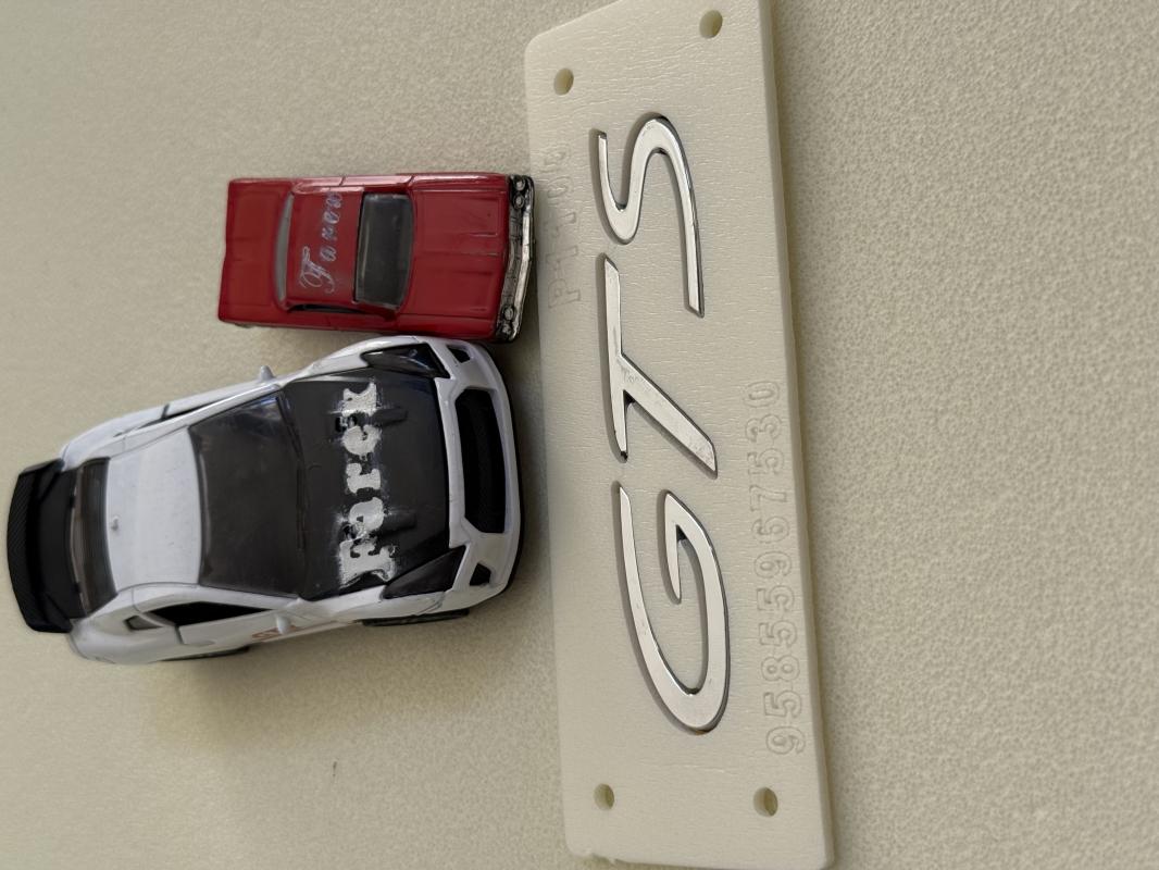 GTS ( Porsche ) Krom Bagaj Yazısı 3M 3D ABS