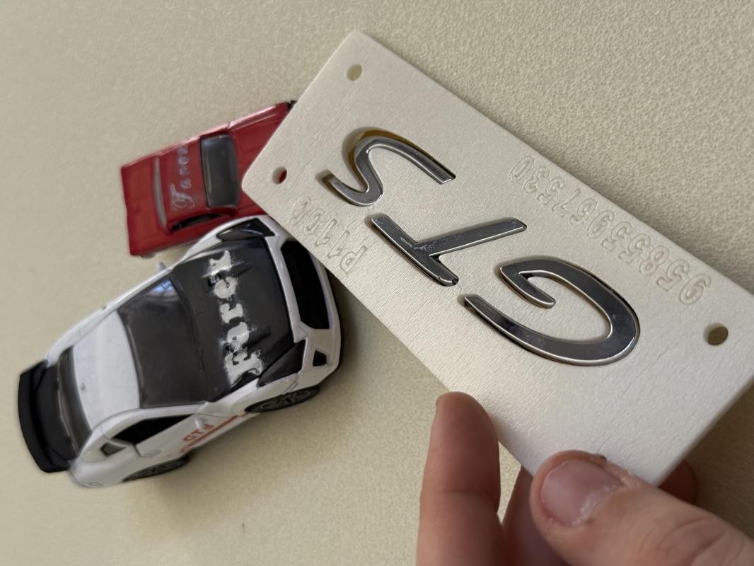 GTS ( Porsche ) Krom Bagaj Yazısı 3M 3D ABS