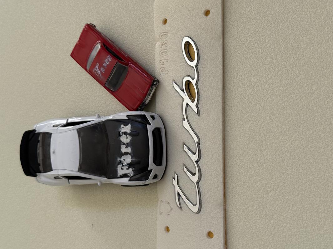 Turbo ( Porsche ) Krom Bagaj Yazısı Küçük Boy 3M 3D ABS