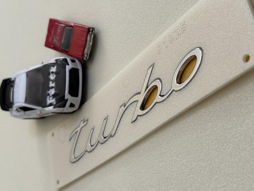 Turbo ( Porsche ) Krom Bagaj Yazısı Büyük Boy 3M 3D ABS