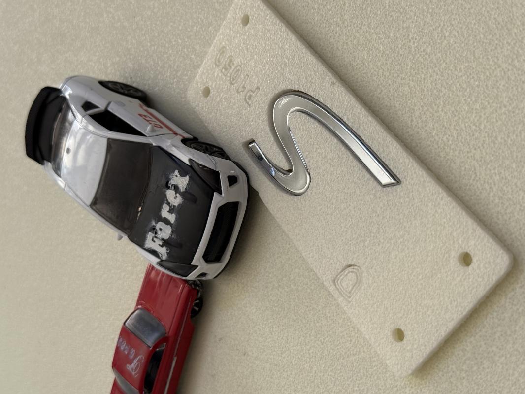 Porsche S Krom Bagaj Yazısı Büyük Boy 3M 3D ABS