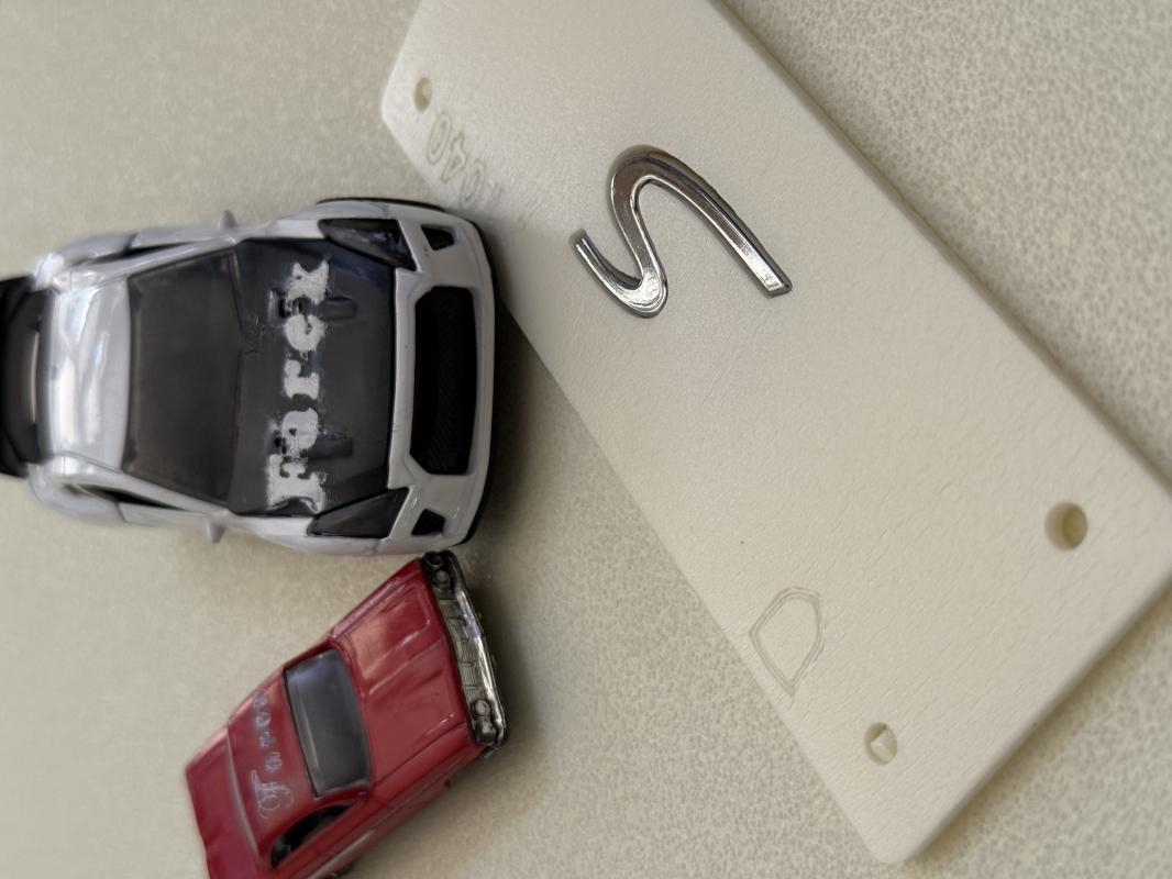 Porsche S Krom Bagaj Yazısı Küçük Boy 3M 3D ABS