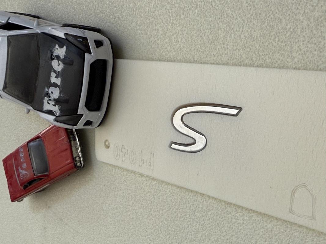 Porsche S Krom Bagaj Yazısı Küçük Boy 3M 3D ABS