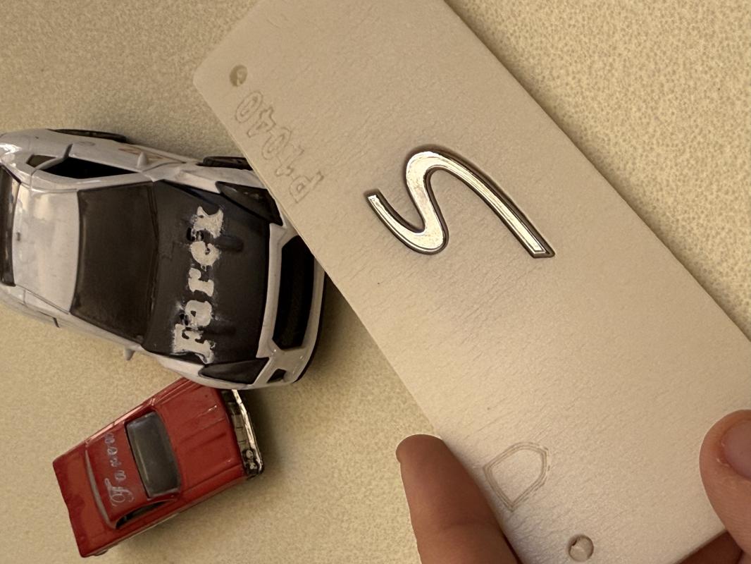 Porsche S Krom Bagaj Yazısı Küçük Boy 3M 3D ABS