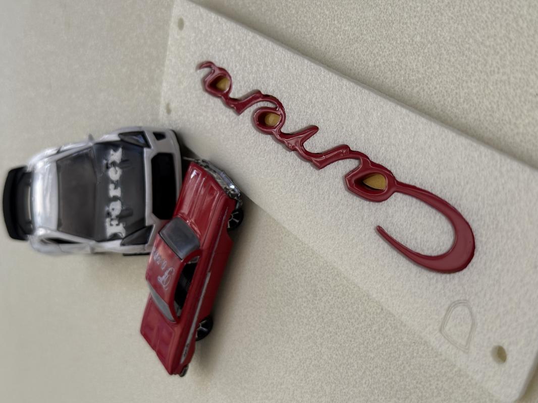 Carrera ( Porsche ) Küçük Boy Kırmızı Bagaj Yazısı 3M 3D ABS