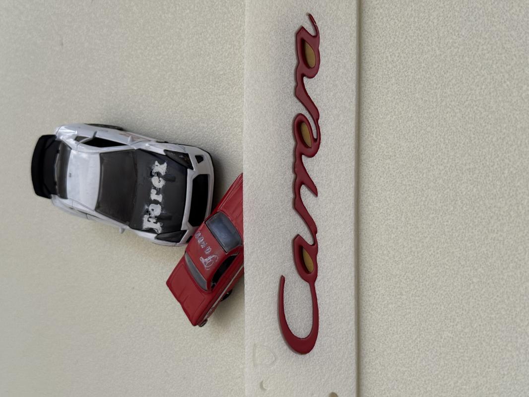 Carrera ( Porsche ) Küçük Boy Kırmızı Bagaj Yazısı 3M 3D ABS
