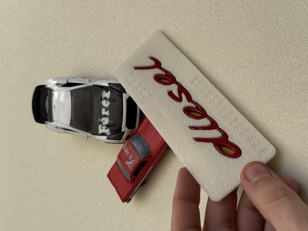 Porsche Diesel Kırmızı Çamurluk Yazısı 3M 3D ABS