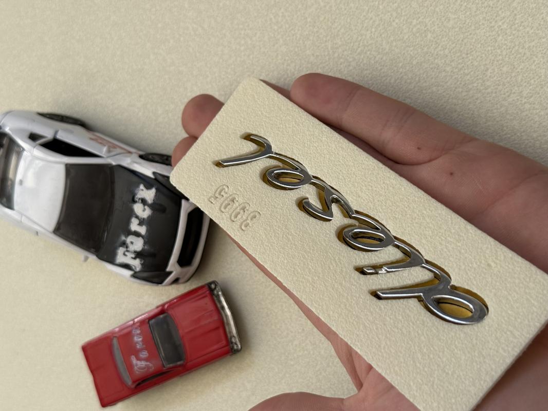 Porsche Diesel Krom Çamurluk Yazısı 3M 3D ABS