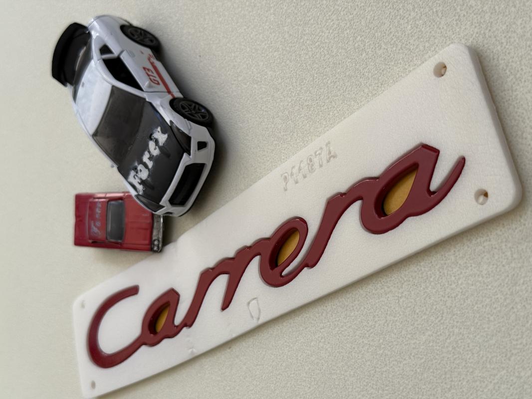 Carrera ( Porsche ) Büyük Boy Kırmızı Bagaj Yazısı 3M 3D ABS