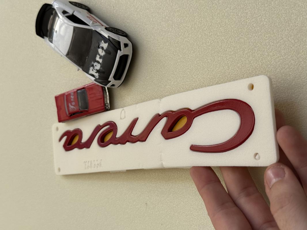 Carrera ( Porsche ) Büyük Boy Kırmızı Bagaj Yazısı 3M 3D ABS