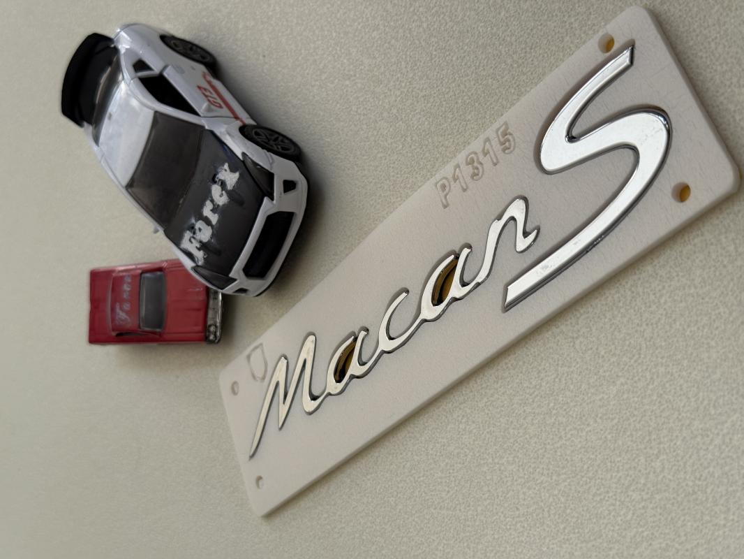 Porsche Macan S Krom Bagaj Yazısı 3M 3D ABS