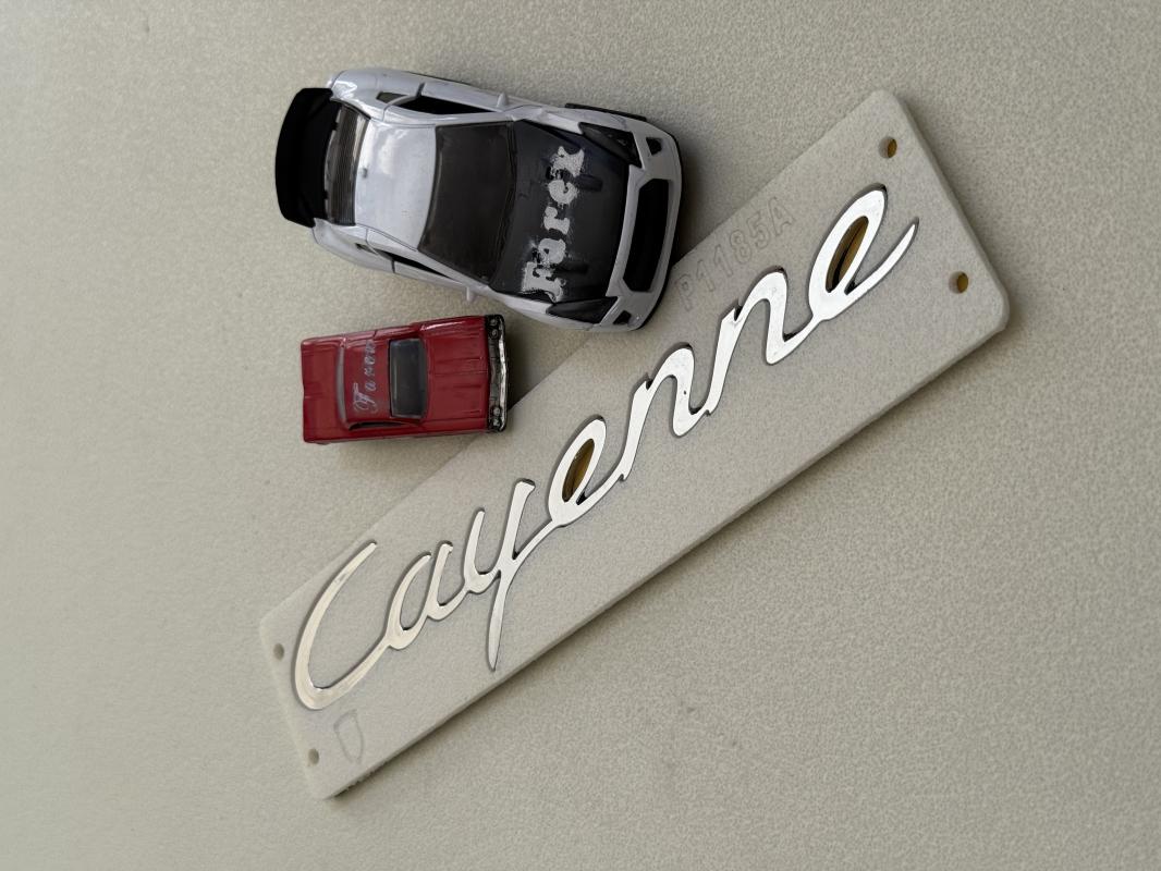 Porsche Cayenne Krom Büyük Boy Bagaj Yazısı 3M 3D ABS
