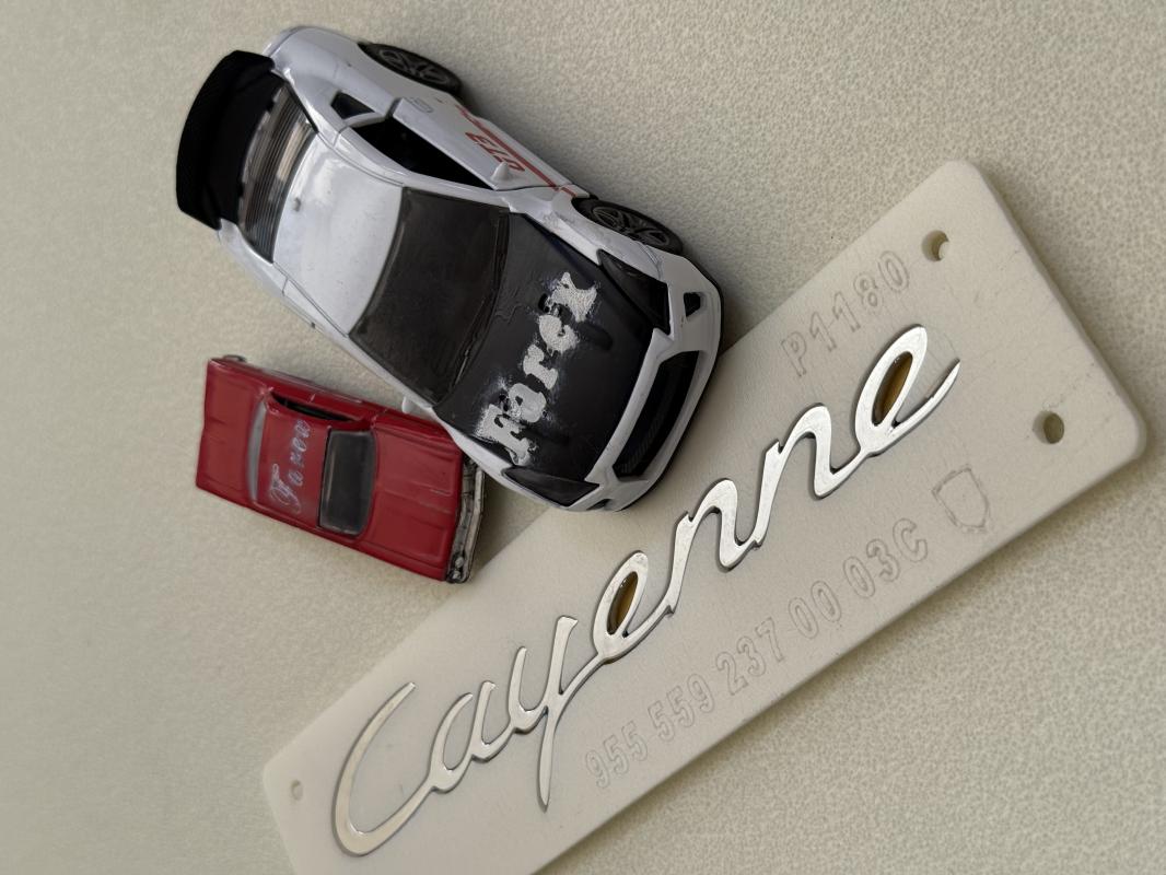 Porsche Cayenne Krom Küçük Boy Bagaj Yazısı 3M 3D ABS