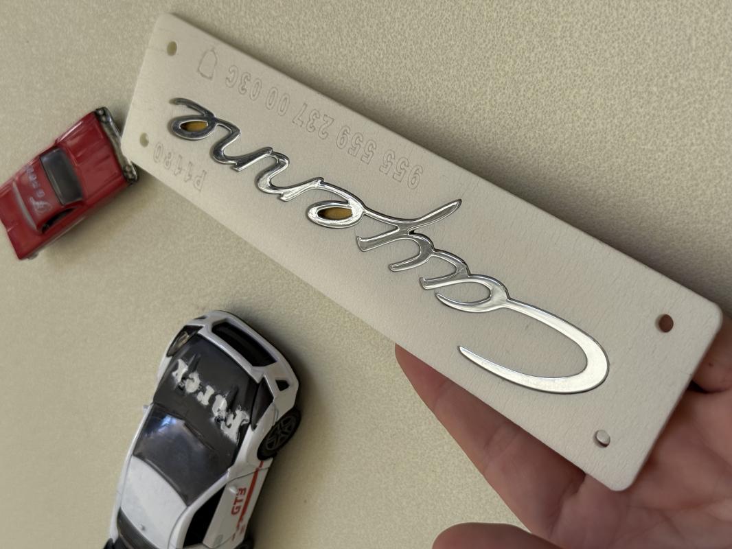 Porsche Cayenne Krom Küçük Boy Bagaj Yazısı 3M 3D ABS