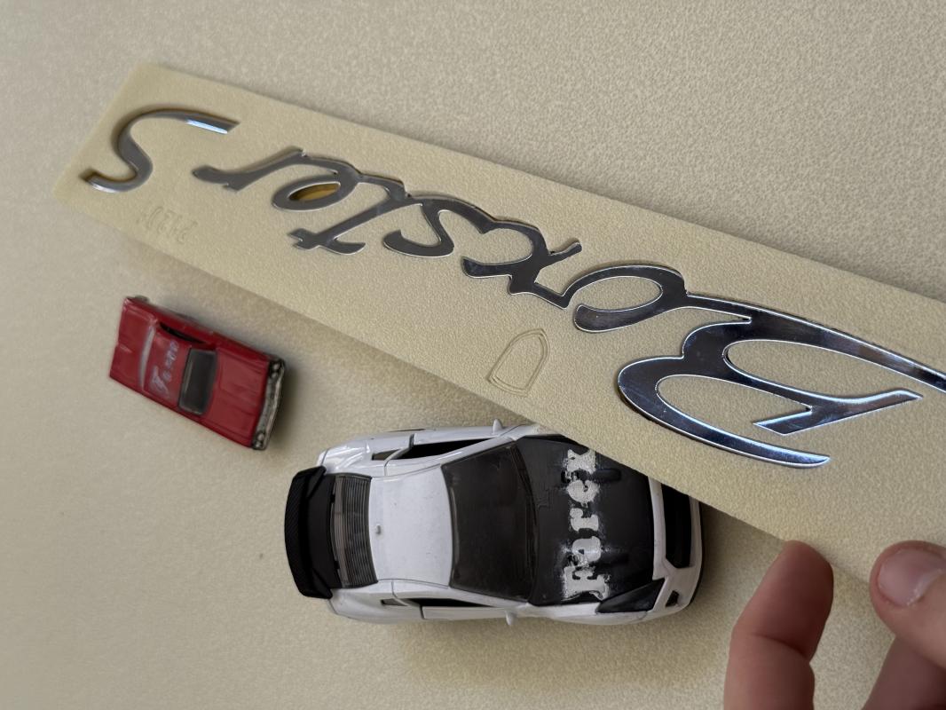 Porsche Boxster S Krom Bagaj Yazısı 3M 3D ABS