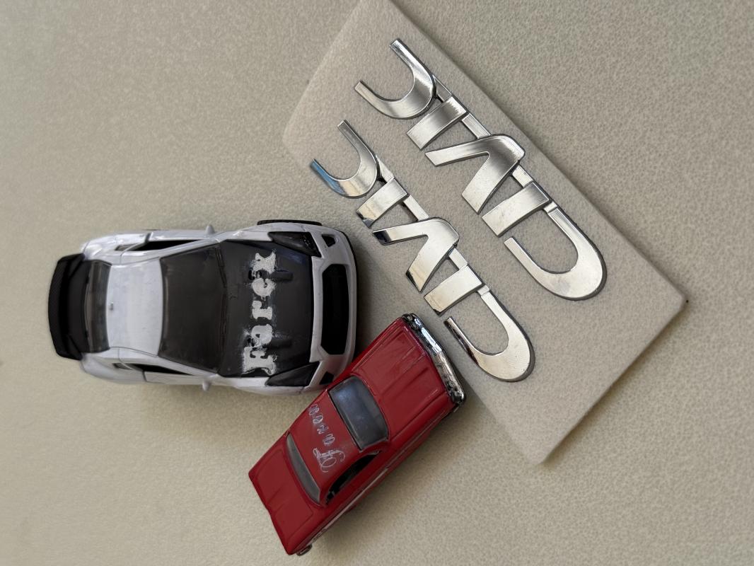 Civic Çamurluk Yazısı Seti 2’li 3M 3D ABS