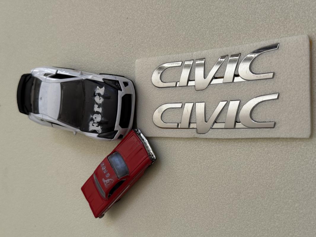 Civic Çamurluk Yazısı Seti 2’li 3M 3D ABS