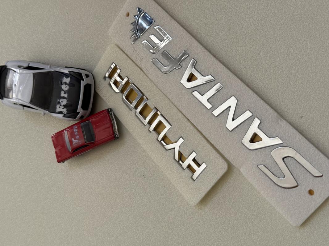 Hyundai ve SantaFe Krom Bagaj Yazısı Seti 2’li 3M 3D ABS