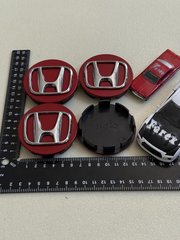 Honda Kırmızı Jant Arması Seti 4’lü 3M 3D ABS (56-52mm)