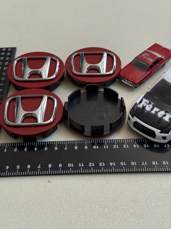 Honda Kırmızı Jant Arması Seti 4’lü 3M 3D ABS (56-52mm)