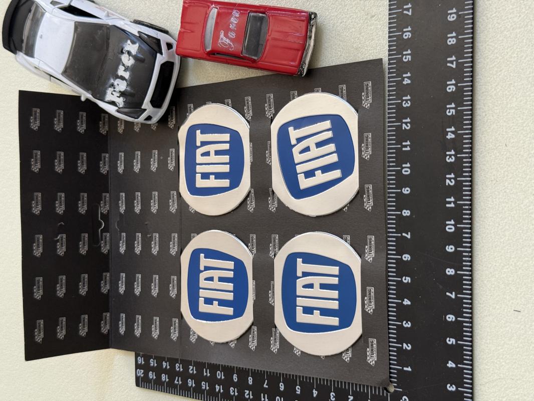 Fiat Mavi Jant Arması Sticker Seti 4’lü 3M 3D ABS