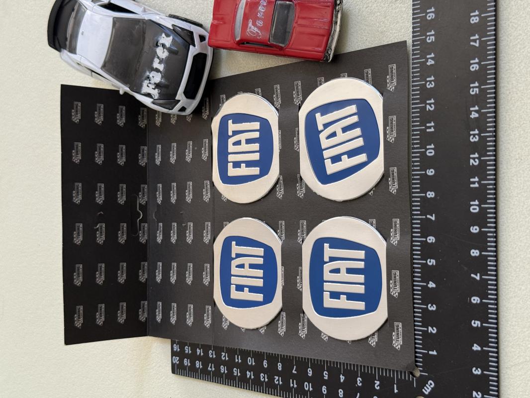 Fiat Mavi Jant Arması Sticker Seti 4’lü 3M 3D ABS