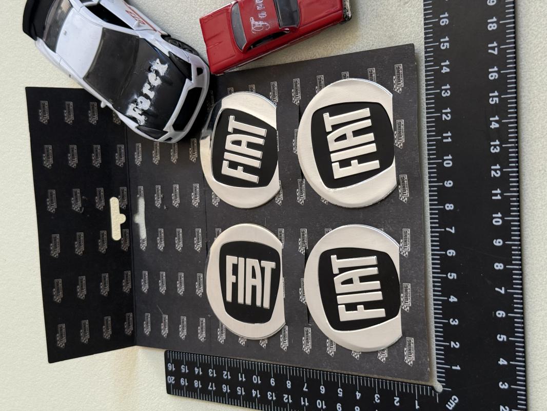 Fiat Piano Black Jant Arması Sticker Seti 4’lü 3M 3D ABS