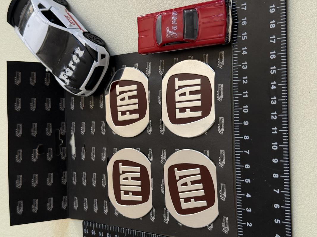Fiat Bordo Jant Arması Sticker Seti 4’lü 3M 3D ABS