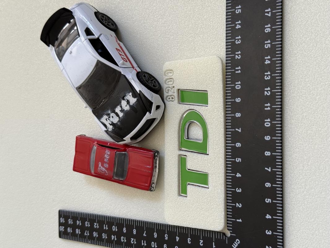 Volkswagen TDI Yeşil Bagaj Yazısı 3M 3D ABS