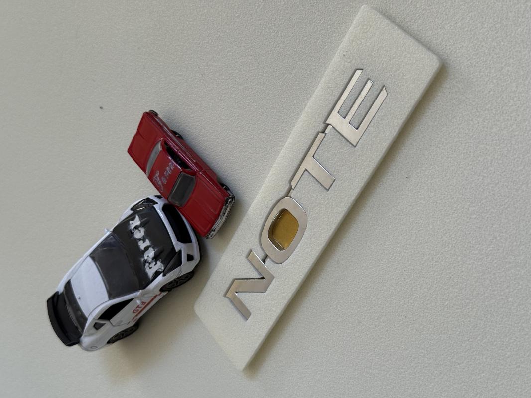 Nissan Note Yeni Model Krom Bagaj Yazısı 3M 3D ABS