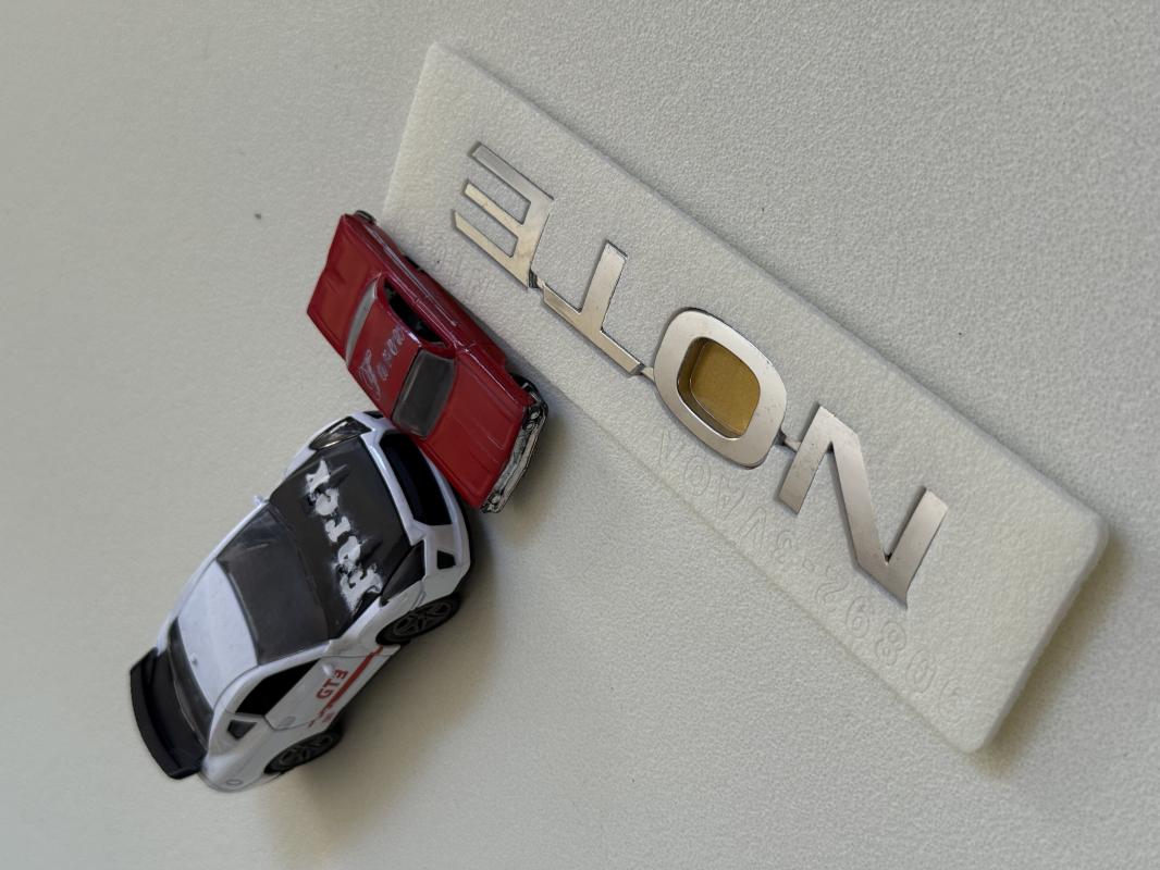 Nissan Note Yeni Model Krom Bagaj Yazısı 3M 3D ABS