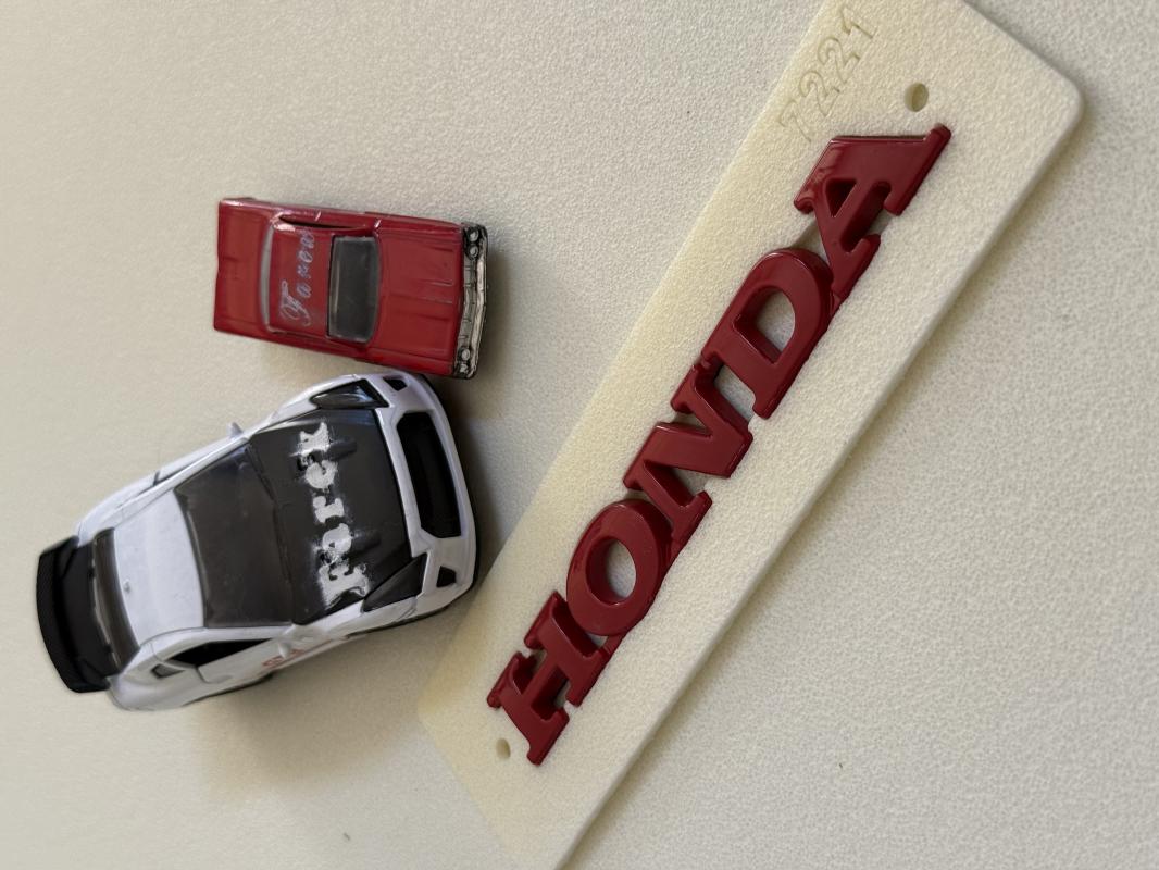 Honda Kırmızı Bagaj Yazısı 3M 3D ABS