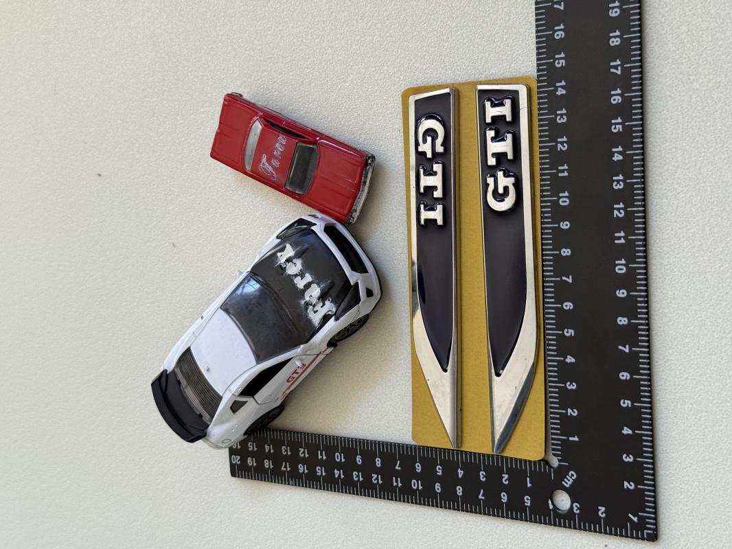 Volkswagen Koyu Mavi GTI Bıçak Çamurluk Arması 3M 3D ABS
