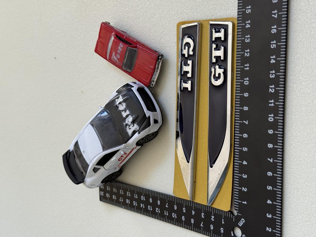 Volkswagen Koyu Mavi GTI Bıçak Çamurluk Arması 3M 3D ABS