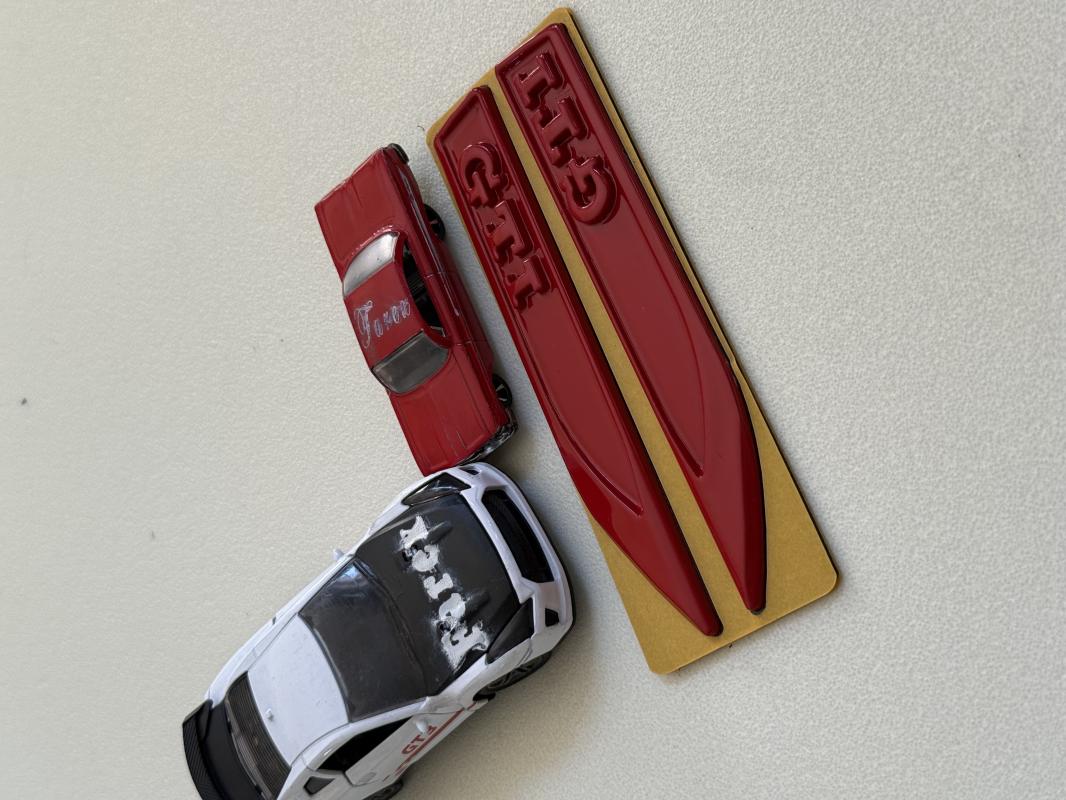 Volkswagen Kırmızı GTI Bıçak Çamurluk Arması 3M 3D ABS